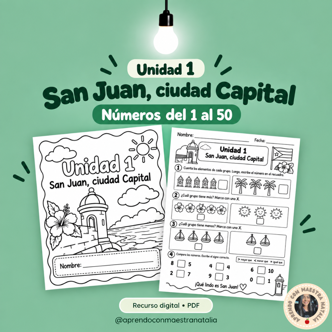 Números 1-50 Unidad 1 San Juan