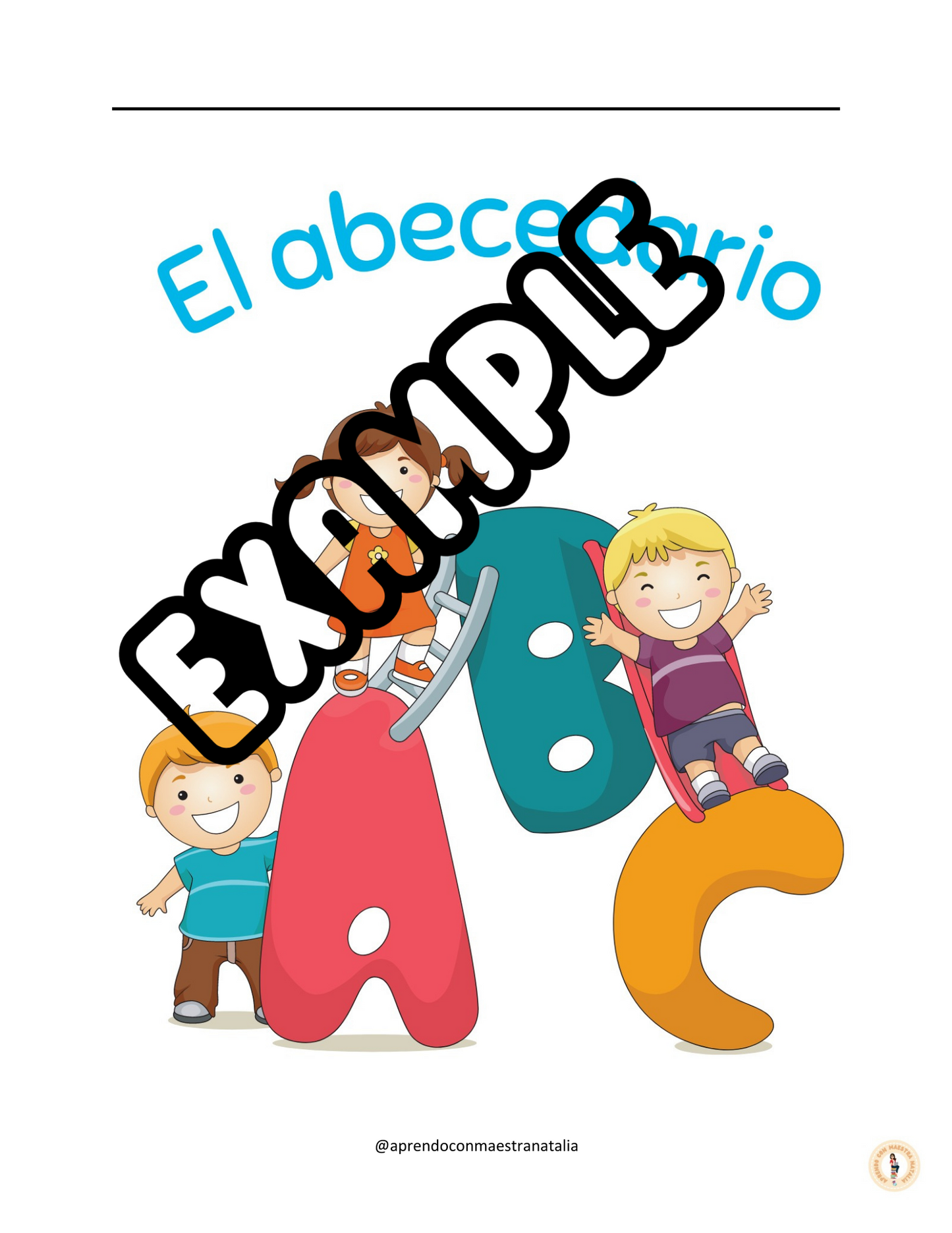 El abecedario para añadir a la carpeta educativa