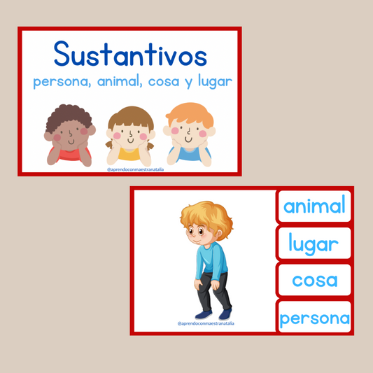 Sustantivos (animal, lugar, cosa, persona)