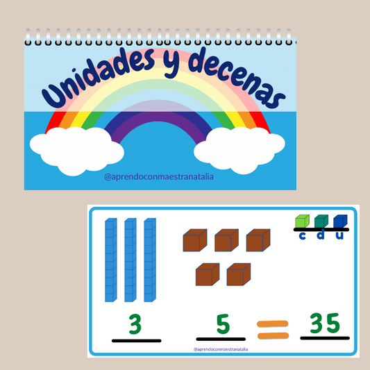 Mini cuaderno de unidades y decenas