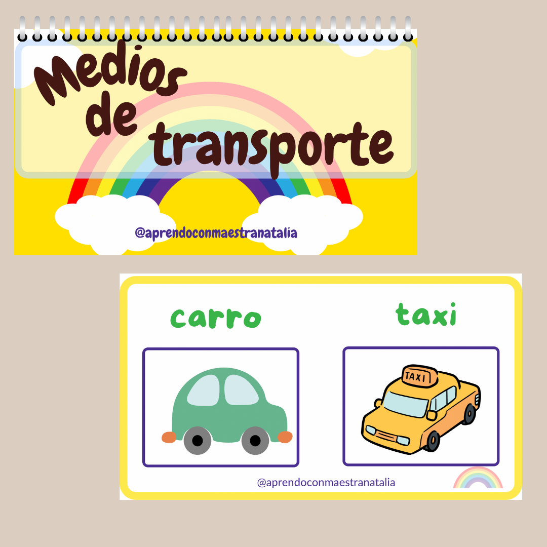 Mini cuaderno de los medios de transporte