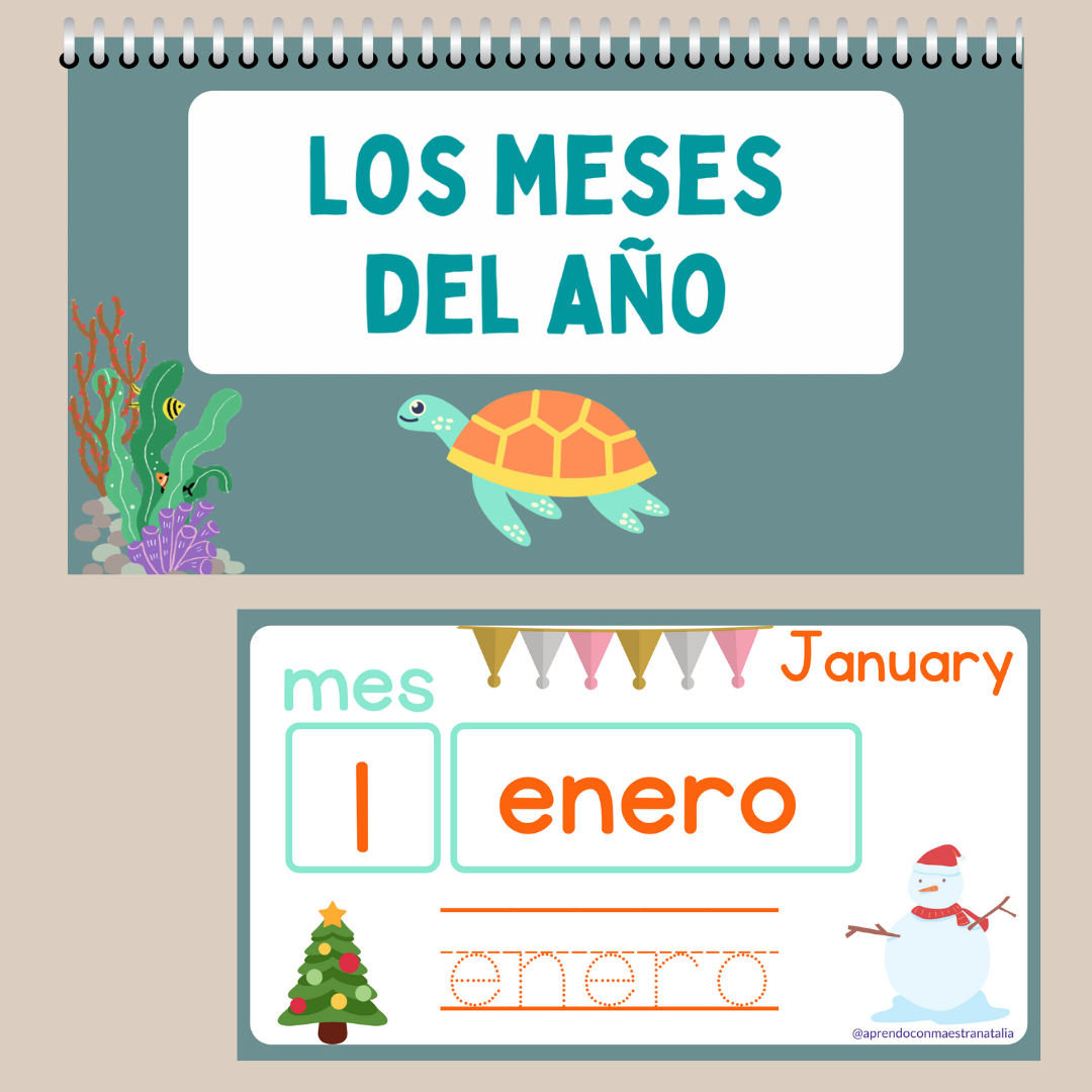 Mini cuaderno de los meses del año