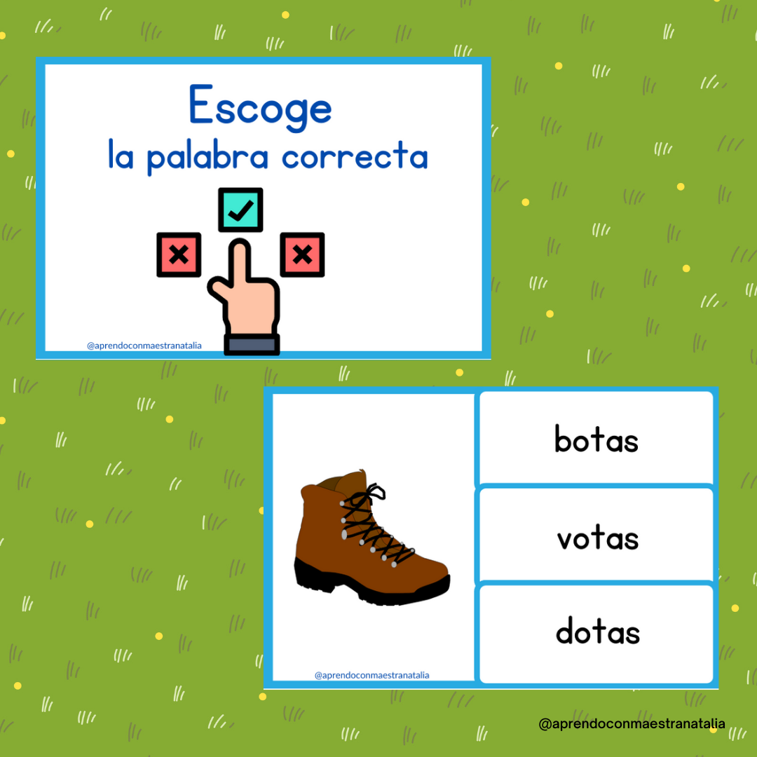 Escoge la palabra correcta