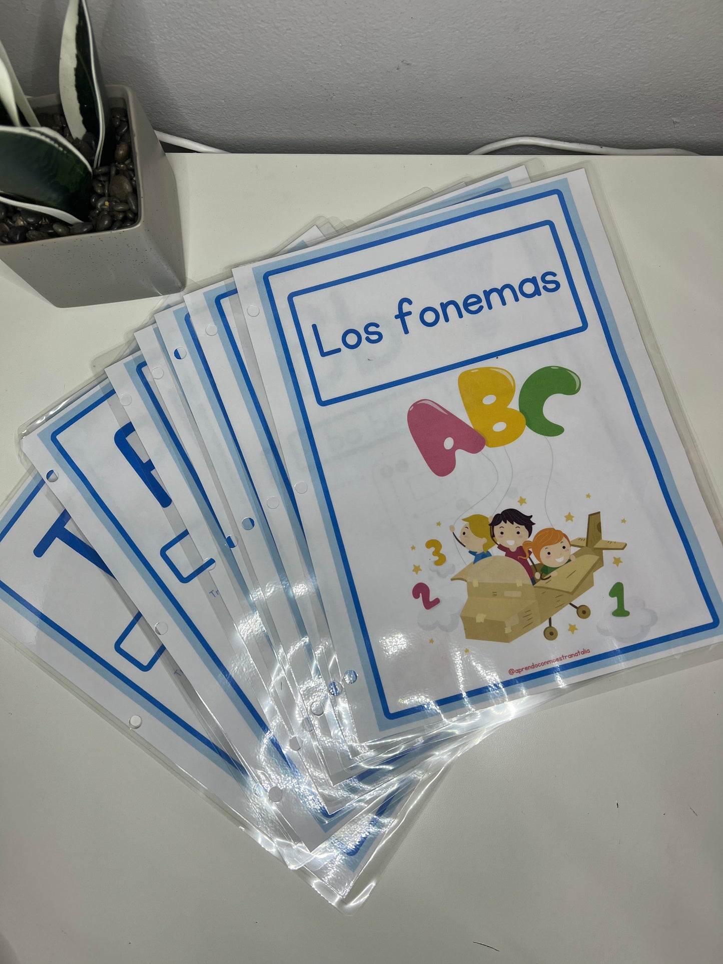 Hojas de los fonemas para añadir a carpeta